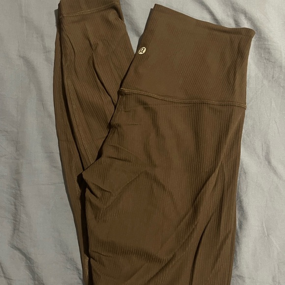 lululemon athletica Pants - lululemon athletica Ribbed High-Rise Leggings in Brown